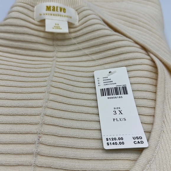 Anthropologie Maeve Courtney Twofer Pullover‎ Sweater Plus Size 3X - Picture 9 of 11